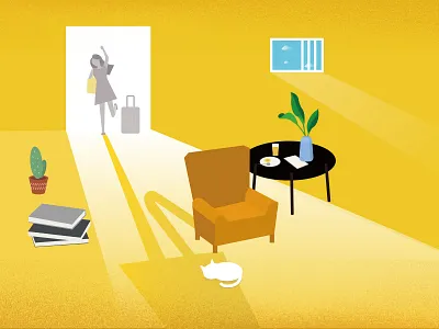 Go home book cat home.girl illustrator travel