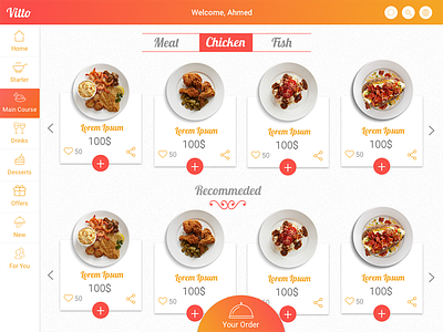 Day 18 : Food Menu daily food gardient menu ui