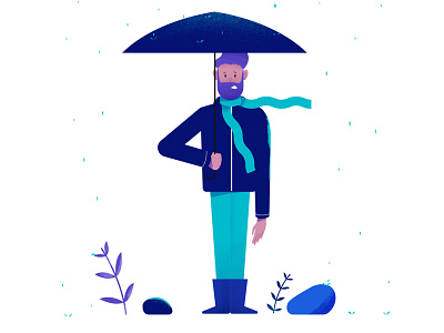 Rainy days 2d animation animation character design illustration motion design motion graphics style frame