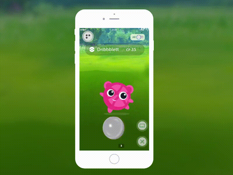 Capturing Dribbblett ae animation app ball debut dribbble gif illustration motion design pokemon ui ux