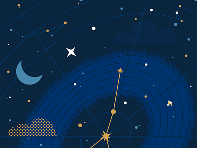 Zodiac WIP blue gold illustration star signs stars white zodiac