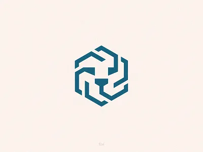 Lion Mark brand branding geometric hexagon identity line lion logo mark minimal modern symbol