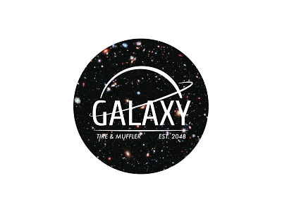 Galaxy - Tire and Muffler 2 knockout concept design lockup logo