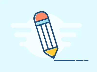 Pencil icon flat icon illustration
