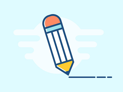 Pencil icon flat icon illustration