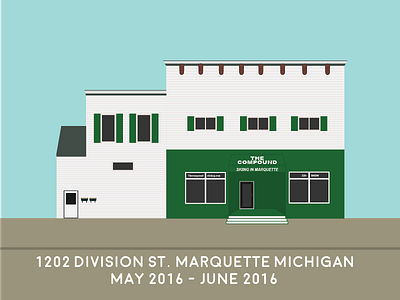 The Compound design house illustrator vector