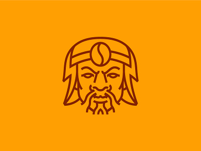 Genghis Khan face genghis khan line logo man mark portrait sava stoic symbol