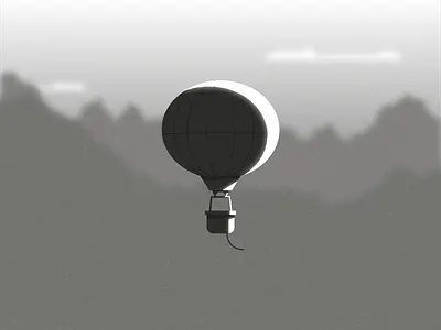Hot Air Balloon 2d balloon hot air balloon illustration lighting sky vector