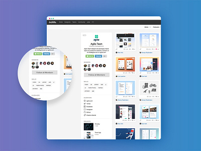 #Makeitbetter Dribbble - Follow All Members button dribbble follow all makeitbetter members teams