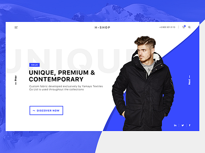 OnlineShop color concept font parka shop slider style