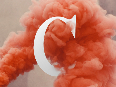 C branding c design focus lab lettering smoke type