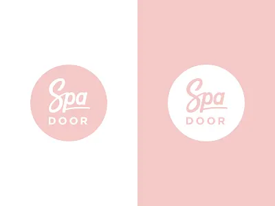 Spa Door Logo lettering logo service spa