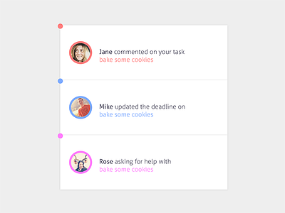 Daily UI :: 43 - Activity activity daily ui dailyui flat. feed minimal