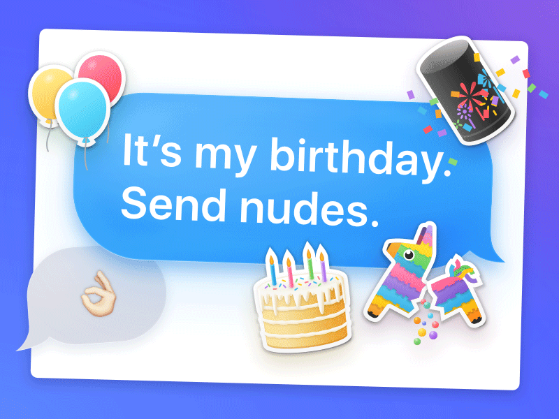 Anitate - iMessage Birthday Stickers animation balloons birthday birthday cake cake confetti cute emoji imessage piñata stickers