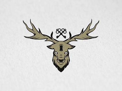 John Doe animal deer keyhole keys vintage