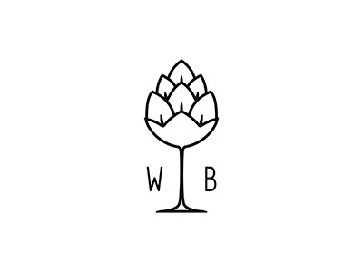 Wine & Beer beer hop logo logotype wine wineglass
