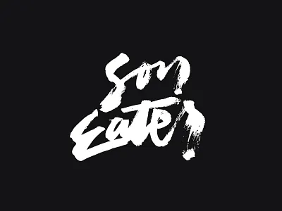 Son Eater ai branding brush brush type graffiti handwriting illustration lettering logo logotype paint brush vector