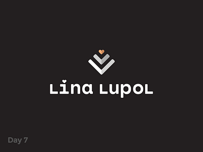 Daily Logo 7/50 - Fashion Logo Lina Lupol branding casual dailylogochallenge fashion flat heart logo mark personal symbol logo