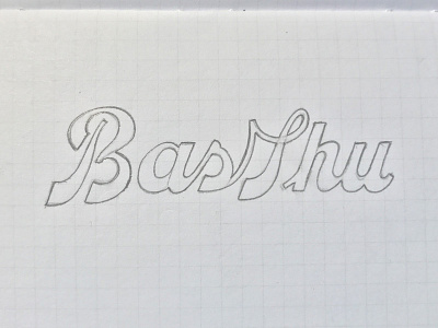 BasShu Script basshu hand lettering illustration lettering script