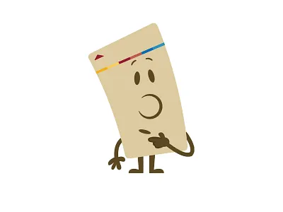 Key card avatar — Thinking illustration key card