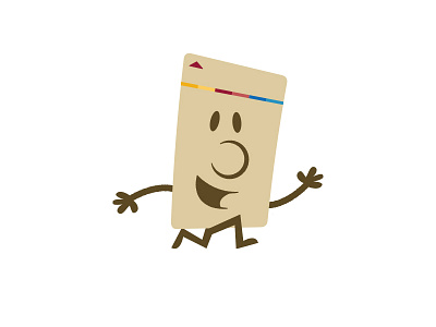 Key card avatar — Running illustration key card running