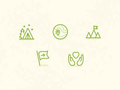 National Park Icons camping icons landmarks parks tours