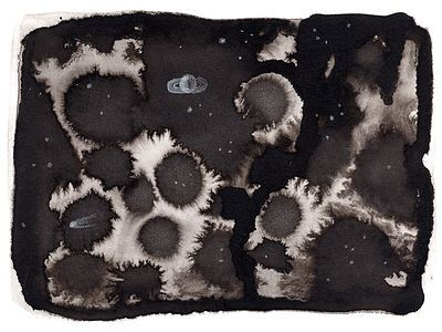 Space-y drawing illustration ink pencil space