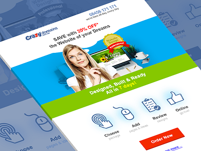 Build Your Dream Website - Now with 20% Off crazy deals crazy domains web design