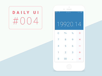 Daily UI Challenge #004_Calculator app design calculator challenge daily ui dailyui ui design