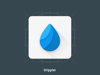 Drippler - Redesign - Material Design Icon android box dark design drip dripple google icon material materialize materialized pack