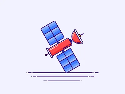 Satellite icon satellite space ui