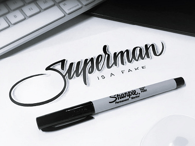 Superman calligraphy creativity custom custom type fitness hand drawn lettering logo logotype thejournallife type typography