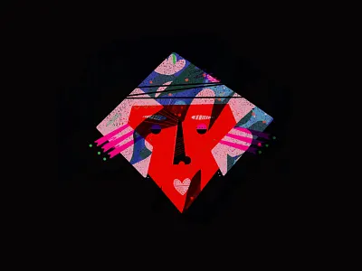 Monica B. black dark face girl illustration texture