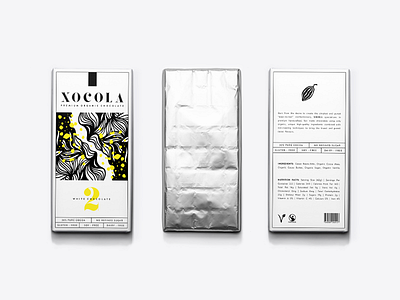 XOCOLA Organic Chocolate branding cacao chocolate color design identity illustration logo packaging type visual identity yellow