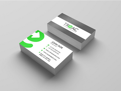 Treac Business Card energy illustration logo simple text logo