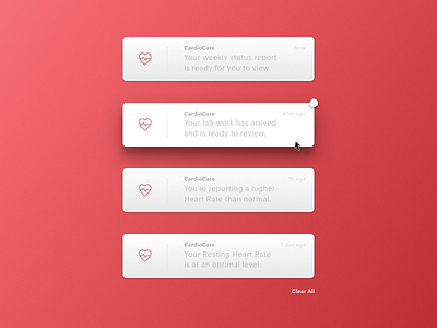 CardioCare - Notifications 049 daily ui desktop notifications pop up popup ui
