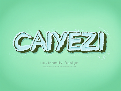 The name for CAIYEZI，by iPad Pro font