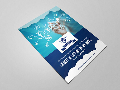 Social Mediaflyer blue consumer life mentor credit deletions flyer social media