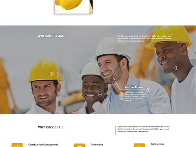 Architecture Development - Modern Constuction Website Template construvtion creative landingpage renovation template ui work working
