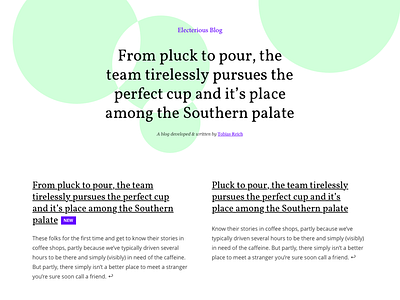 Blog Overview article blog clean flat font overview svg typography whitespace