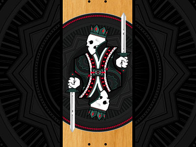 Jack - Skateboard artwork board card deck illustration jack king logo skate skateboard skull vector wacom