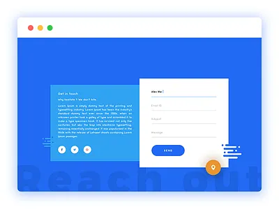 Reachout Page contact us reach out ui ux web