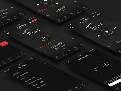 Tilos Radio screens app design ios radio ui