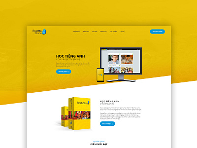 Rosetta Stone Vietnam - Landing education interaction landing rosetta stone ui web design