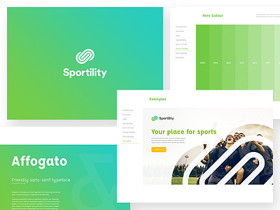 sportility.co brand brand guide gradient green sport brand sports