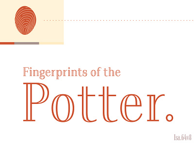 Fingerprints Elements & Type azote elements fingerprint fingerprints isaiah potter slides teaching type