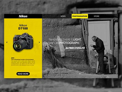 Daily Ui #003 - Landing Page call to action daily003 daily100 dailyui graphic landingpage nikon photography photoshop reflex ui ux designer ui ux interection design