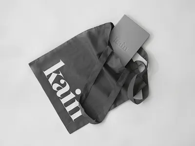 Kain tote bag and notebook b2b debossed grey mono notebook tote bag