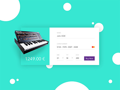 #002 - Checkout - Daily UI challenge buy cart checkout credit card dailyui eshop france grenoble piano ui ux webdesign