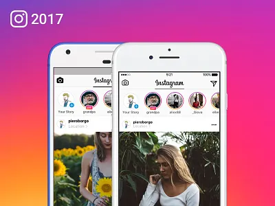 Instagram 2017 UI for Sketch android freebie instagram ios sketch social network ui